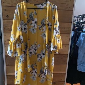 Yellow Floral Kimono
